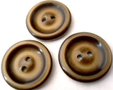 B2667 23mm Tonal Brown and Beige Semi Pearlised 2 Hole Button - Ribbonmoon