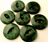 B2670 14mm Holly and Forest Green Tonal 2 Hole Polyester Fish Eye Button - Ribbonmoon