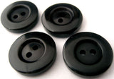 B2674 20mm Black Chunky Gloss 2 Hole Button