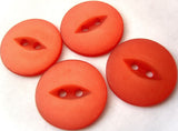 B2678 19mm Misty Coral Orange 2 Hole Polyester Fish Eye Button - Ribbonmoon