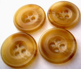 B2693 19mm Caramels and Brown Gloss Semi Transparent 4 Hole Button - Ribbonmoon