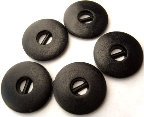 B2715 18mm Black Soft Sheen Nylon Bar Button - Ribbonmoon