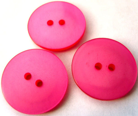 B2767 23mm Shocking Pink Pearlised Surface 2 Hole Button - Ribbonmoon