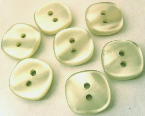 B2774 15mm Eau De Nil Green Pearlised Surface Shimmery 2 Hole Button - Ribbonmoon