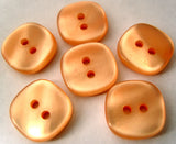 B2778 15mm Pale Orange Pearlised Surface Shimmery 2 Hole Button - Ribbonmoon