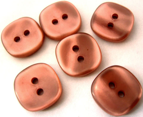 B2779 15mm Rosy Pink Browns Pearlised Surface Shimmery 2 Hole Button - Ribbonmoon