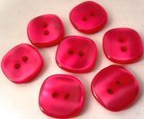 B15786 15mm Shocking Pink Pearlised Surface Shimmery 2 Hole Button