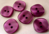 B15788 15mm Purple Pearlised Surface Shimmery 2 Hole Button