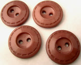 B2799 20mm Dusky Mulberry Pink Gloss 2 Hole Button - Ribbonmoon