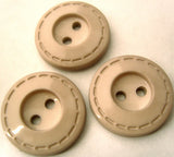 B2801 20mm Mushroom Beige Gloss Nylon 2 Hole Button