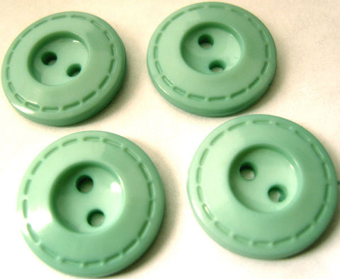 B2805 20mm Aqua Gloss 2 Hole Button - Ribbonmoon