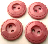 B2808 20mm Dusky Pink Gloss 2 Hole Button - Ribbonmoon