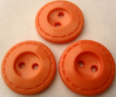 B15171 20mm Deep Apricot Gloss Nylon 2 Hole Button