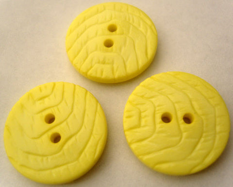 B2816 23mm Lemon Gloss Textured 2 Hole Button - Ribbonmoon