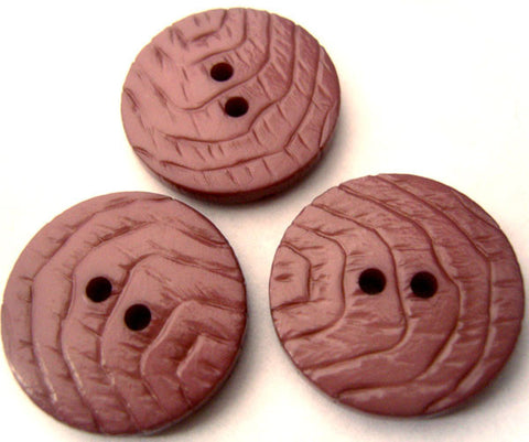 B7400 23mm Mulberry Gloss Textured 2 Hole Button