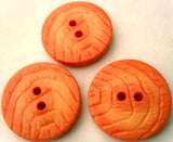 B2820 23mm Apricot Gloss Textured 2 Hole Button - Ribbonmoon