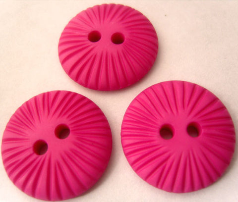 B2830 23mm Bright Hot Pink Textured Matt 2 Hole Button - Ribbonmoon