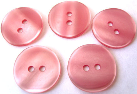 B2839 18mm Pale Hot Pink Pearlised Shimmery 2 Hole Button - Ribbonmoon