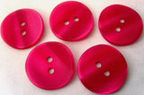 B2845 18mm Shocking Pink Pearlised Shimmery 2 Hole Button - Ribbonmoon