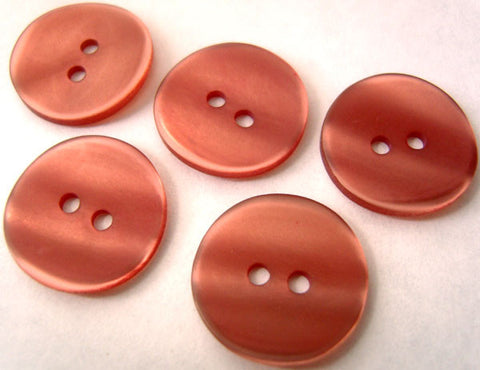 B2849 18mm Tonal Deep Dusky Pink Pearlised Shimmery 2 Hole Button - Ribbonmoon