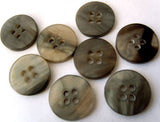 B2866 15mm Greys, Dark Brown and Iridescent Shimmery 4 Hole Button - Ribbonmoon