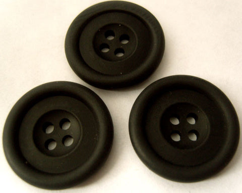 B2871 22mm Black Soft Sheen 4 Hole Button - Ribbonmoon