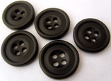 B2873 15mm Black Soft Sheen 4 Hole Button - Ribbonmoon