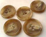 B2889 19mm Beiges and Pale Browns Matt Centre 4 Hole Button - Ribbonmoon