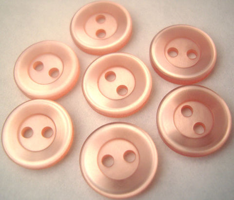 B2919 12mm Tea Rose Pink Polyester 2 Hole Button - Ribbonmoon