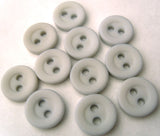 B2922 11mm Ice Blue Grey Matt Bone Sheen 2 Hole Button - Ribbonmoon