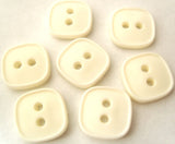 B15165 15mm Bridal White Matt Centre Nylon 2 Hole Button