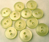 B14999 10mm Pale Green Polyester Shirt Type 2 Hole Button