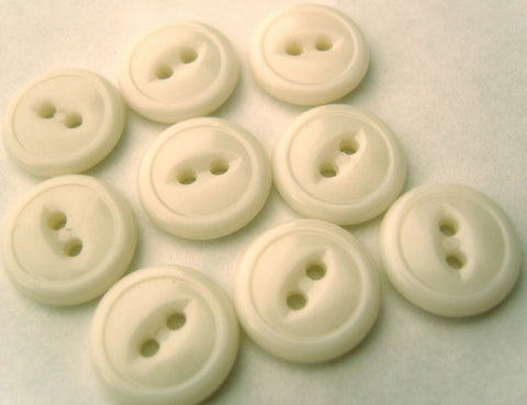 B2962 14mm Ceramic White Glass 2 Hole Fish Eye Button - Ribbonmoon