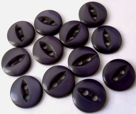 B2971 10mm Ink Purple 2 Hole Polyester Fish Eye Button - Ribbonmoon