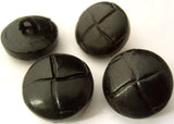 B3004 21mm Very Dark Brown Leather "Football" Shank Button