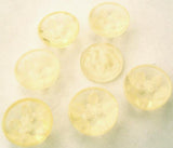 B3006 14mm Cream Tinted Chunky Glass Effect 2 Hole Button - Ribbonmoon