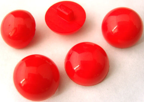 B3024 14mm Salsa Red Gloss Half Ball Shank Button - Ribbonmoon