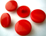 B15887 14mm Poppy Red High Gloss Shank Button