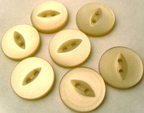 B3061 16mm Dusky Straw Cream 2 Hole Polyester Fish Eye Button - Ribbonmoon