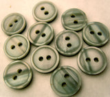 B3066 11mm Tonal Bluey Grey and Iridescent Pearlised 2 Hole Button - Ribbonmoon