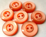 B3082 14mm Apricot Pearlised Polyester 2 Hole Button - Ribbonmoon