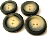 B3126 23mm Black and Creams Chunky 2 Hole Button - Ribbonmoon