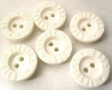 B3149 15mm White 2 Hole Button, Engraved Lettering Italian Club - Ribbonmoon