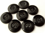 B3159 14mm Black High Gloss 2 Hole Button - Ribbonmoon