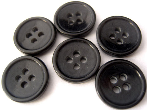 B4017C 15mm Deep Midnight Navy High Gloss 4 Hole Buttons - Ribbonmoon