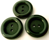 B4018 23mm Rich Forest Green Matt Centre 2 Hole Button - Ribbonmoon