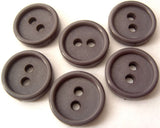 B4019 14mm Smoked Mauve Grey Matt Centre 2 Hole Button - Ribbonmoon