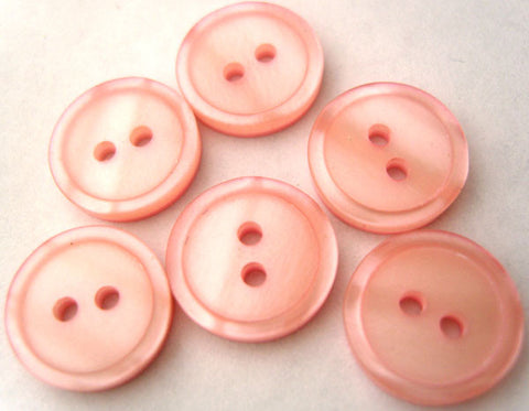 B4038 14mm Rose Pink Pearlised Tonal Shimmer 2 Hole Button - Ribbonmoon