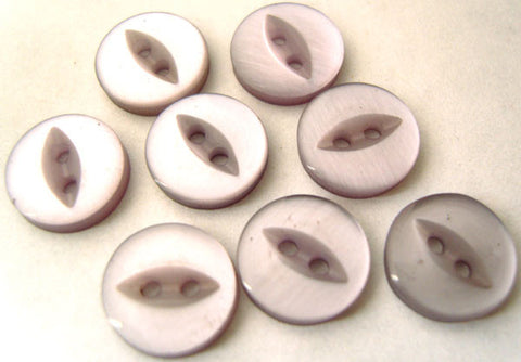 B4058 11mm Grey Orchid 2 Hole Polyester Fish Eye Button - Ribbonmoon