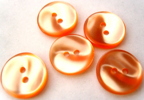 B4064 16mm Tonal Orange Vivid Shimmer 2 Hole Button - Ribbonmoon